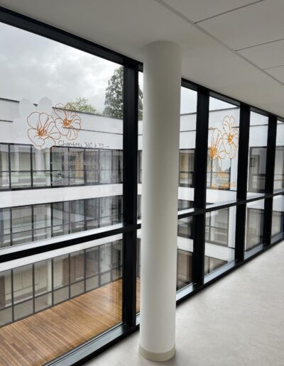 bois fleuri décoration murale